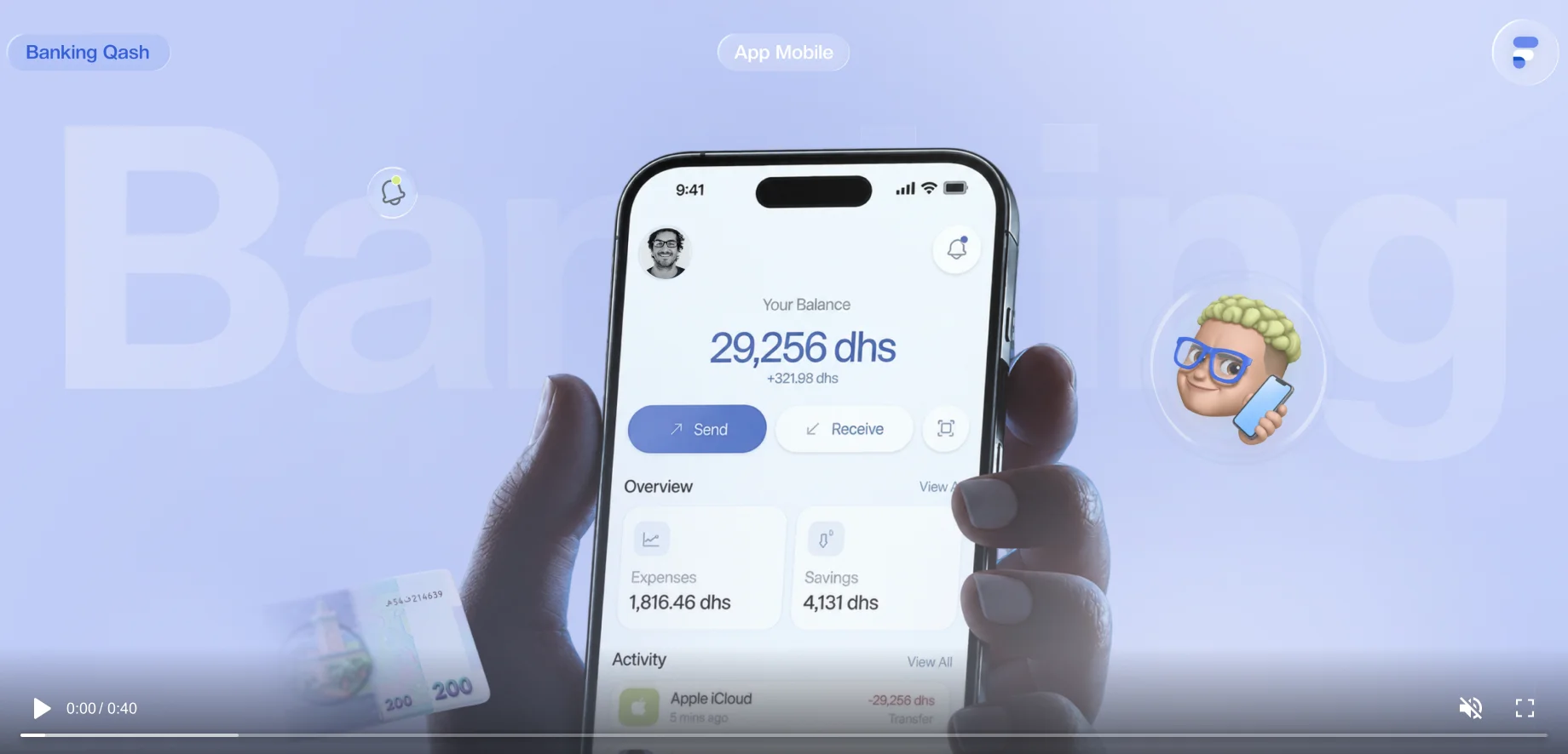 Qash Bank Interactive Prototype and Mobile Journey