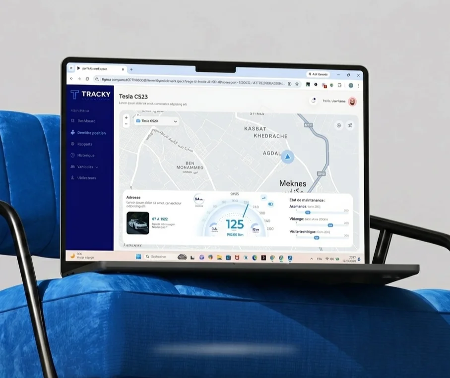 Tracky Mobile Fleet Live Map and Status Screens